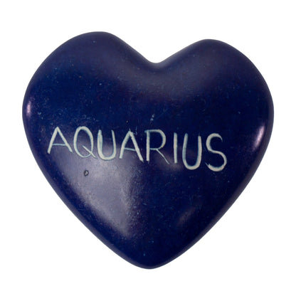 Zodiac Soapstone Hearts, Pack of 5: AQUARIUS    Home Decor Supply | Online Retail | ShoreShopper.com
