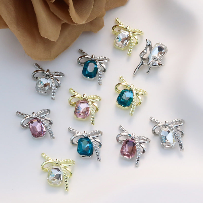 Bow-knot Colorful Square-stone Nail Art Accessories    Home Decor Supply | Online Retail | ShoreShopper.com