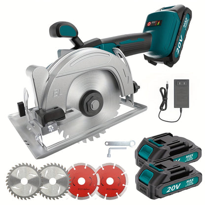 5-inch Brushless Circular Saw Kit - 20V Dual Smart Batteries And Battery Charger, Comes with 6 Saw Blades, Two Adjustable 45° Cutting Depths, Up to 6900 RPM - Ideal for Woodworking And Garden Projects.Christmas Gift, Shipped    Home Decor Supply | Online Retail | ShoreShopper.com