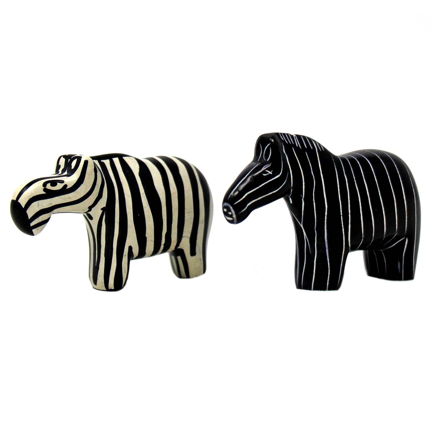 Zebra Soapstone Sculptures, Set of 2    Home Decor Supply | Online Retail | ShoreShopper.com