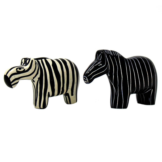 Zebra Soapstone Sculptures, Set of 2    Home Decor Supply | Online Retail | ShoreShopper.com