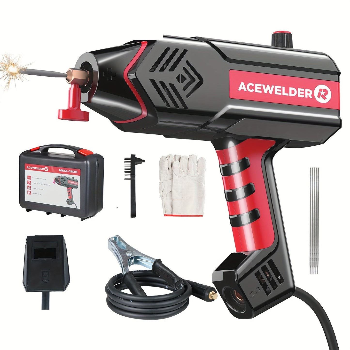 ACEWELDER 120Amp Handheld Welding Machine 110V Portable Electric ARC Welder Gun with Inverter Current Adjustment Stick Welder IP21S    Home Decor Supply | Online Retail | ShoreShopper.com