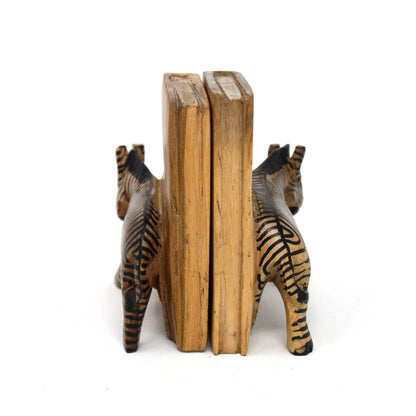 Carved Wood Zebra Book Ends, Set of 2    Home Decor Supply | Online Retail | ShoreShopper.com