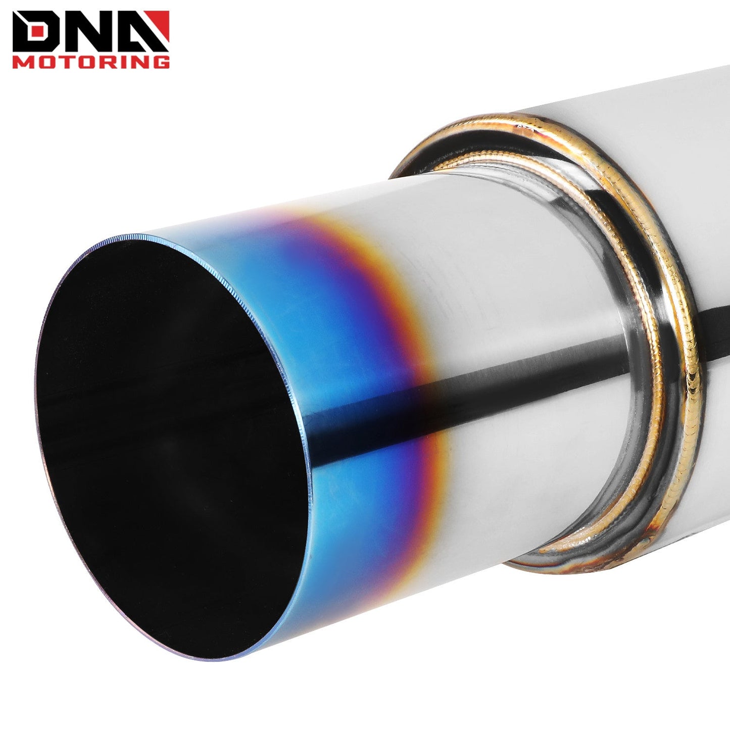 DNA MOTORING Stainless Steel Straight-Through Exhaust Muffler    Home Decor Supply | Online Retail | ShoreShopper.com