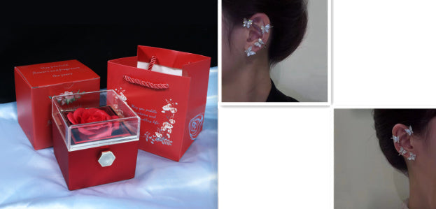 Rotating Soap Flower Rose Gift Box Creative Rotating Rose Jewelry Packaging Box Valentine's Day Gift For Women    Home Decor Supply | Online Retail | ShoreShopper.com