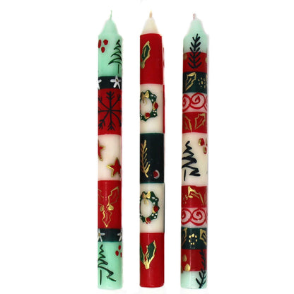 Set of Three Boxed Tall Hand-Painted Candles - Ukhisimui Design - Nobunto    Home Decor Supply | Online Retail | ShoreShopper.com