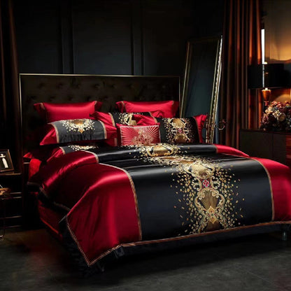 Silk Cotton Embroidery Four-piece Set Bed Sheet Bedspread    Home Decor Supply | Online Retail | ShoreShopper.com