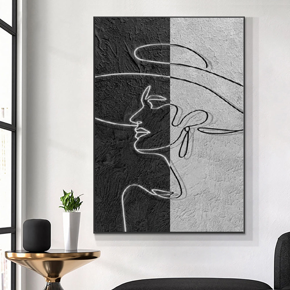 Lady Portrait Picture Art Unframed Canvas Handmade Oil Painting Murals Wall Art Hand Painted Home Goods Unframe Decoration    Home Decor Supply | Online Retail | ShoreShopper.com