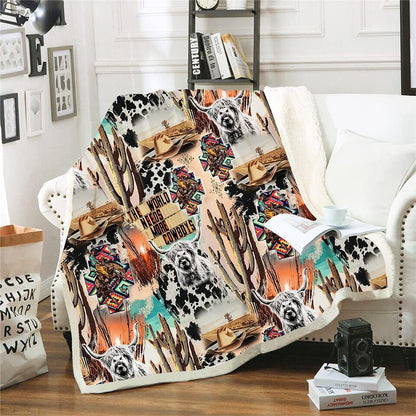 Cows Pattern Cartoon Children's Printed Blanket    Home Decor Supply | Online Retail | ShoreShopper.com