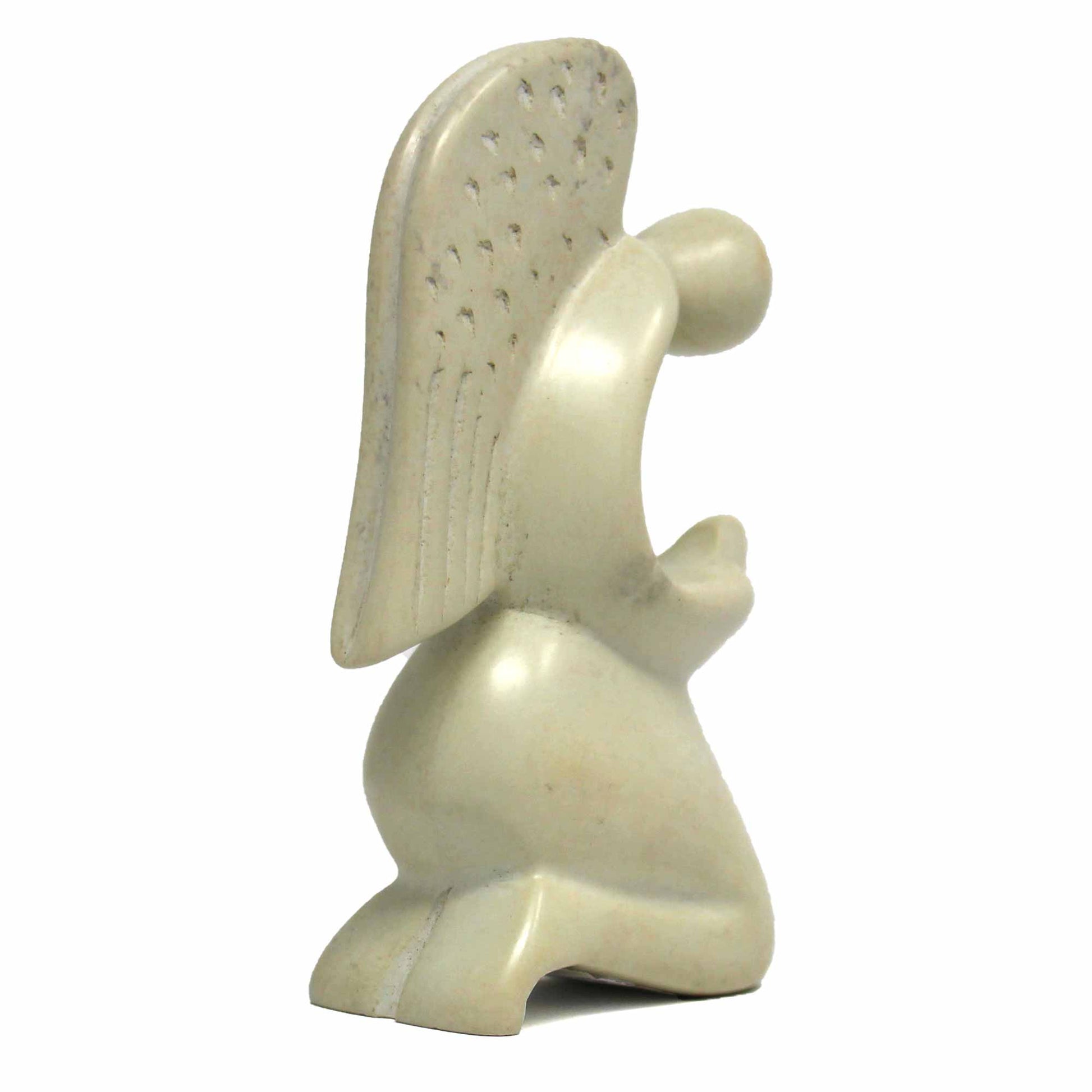 Praying Angel Soapstone Sculpture - Natural Stone    Home Decor Supply | Online Retail | ShoreShopper.com
