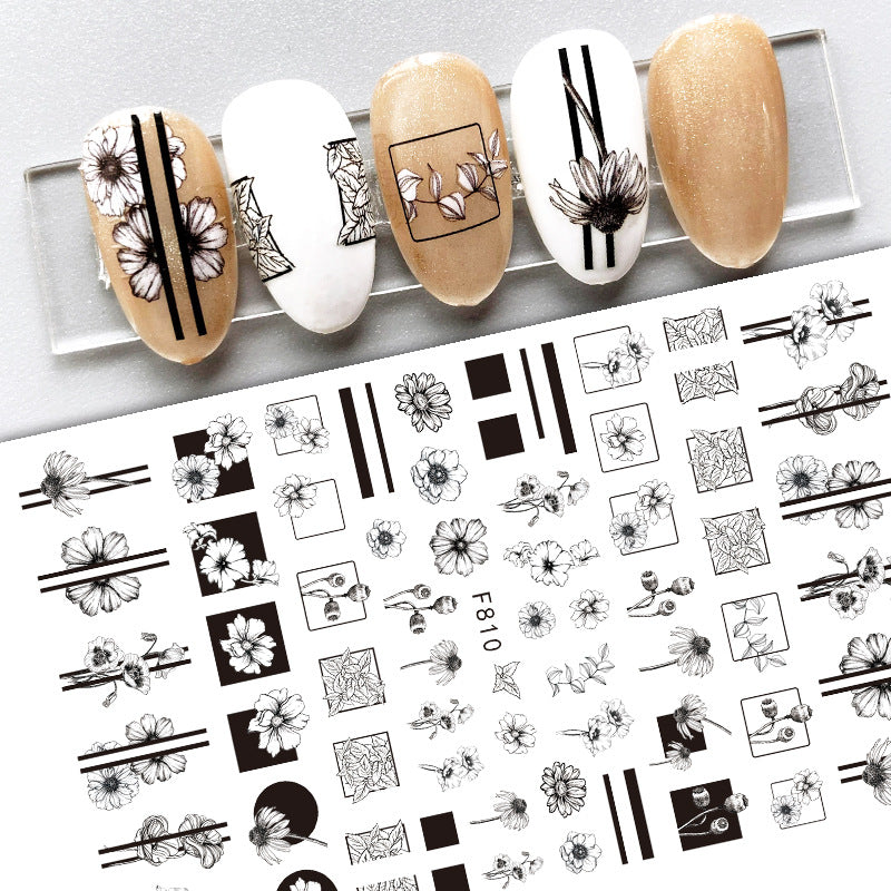 New Flower Nail Art Decal Plain Hand Painted    Home Decor Supply | Online Retail | ShoreShopper.com