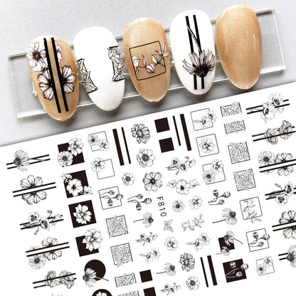 New Flower Nail Art Decal Plain Hand Painted    Home Decor Supply | Online Retail | ShoreShopper.com