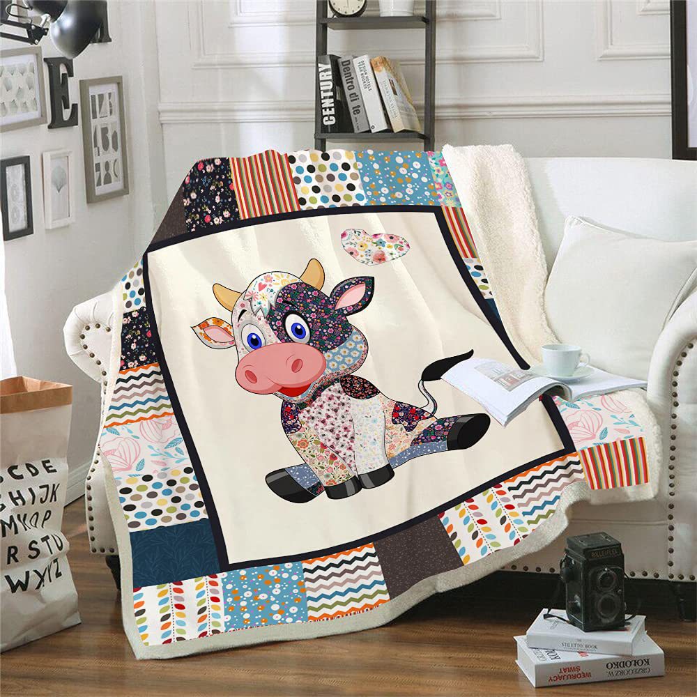 Cows Pattern Cartoon Children's Printed Blanket    Home Decor Supply | Online Retail | ShoreShopper.com