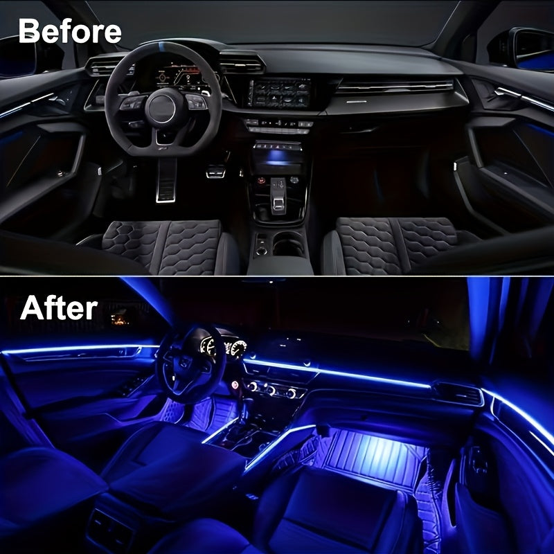 3m Interior Automotive Neon (center Console + Dashboard) with Matching Armrest Storage Box, RGB LED Light Strips for Environmental Application Control    Home Decor Supply | Online Retail | ShoreShopper.com