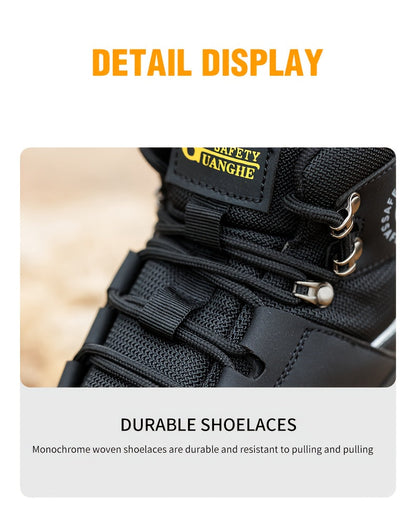 Men's Heavy-Duty High-Quality Work Boots with Steel Toe - All-Terrain Traction Rubber Sole, Cushioned Insole and Arch Support - Four-Season Construction, Industrial, Farm and Outdoor Boots - Ideal for Construction, Warehousin    Home Decor Supply | Online Retail | ShoreShopper.com