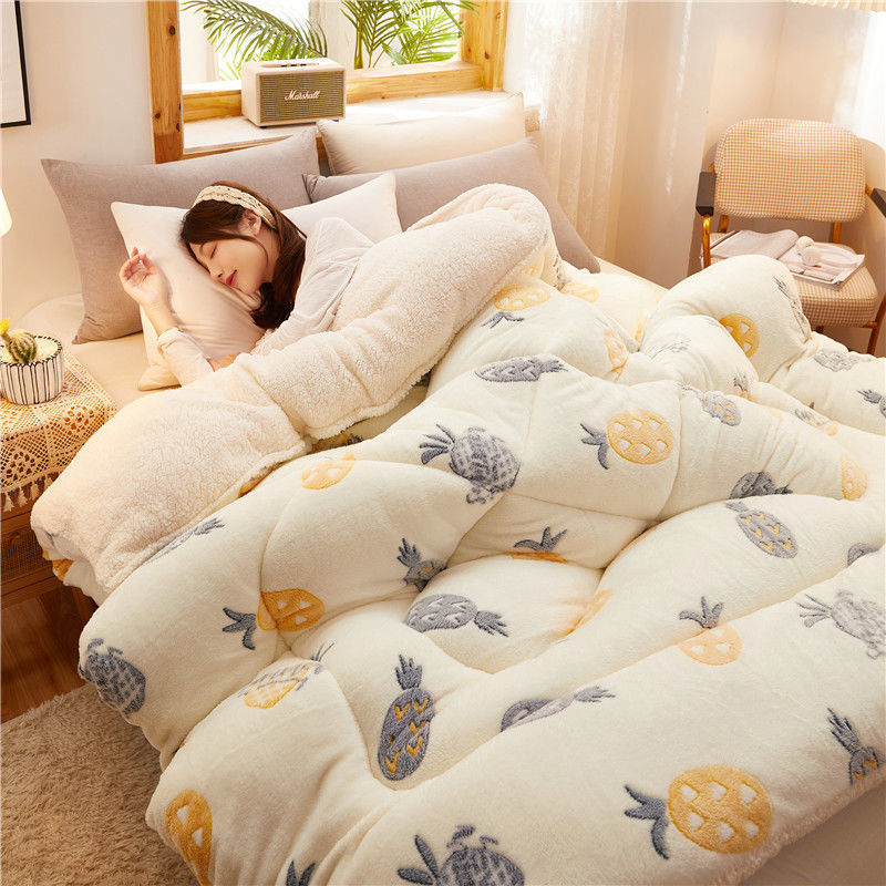 Winter Thick Quilt Dormitory Single Warm Lamb Velvet Double Quilt Core    Home Decor Supply | Online Retail | ShoreShopper.com