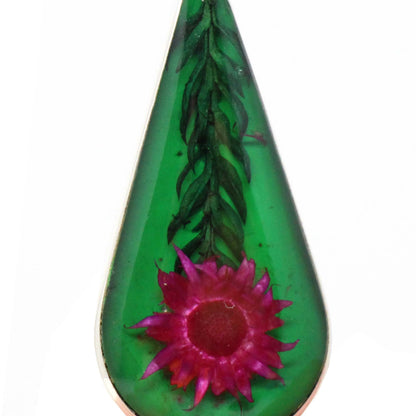 Pink Pressed Flower Teardrop Earrings    Home Decor Supply | Online Retail | ShoreShopper.com