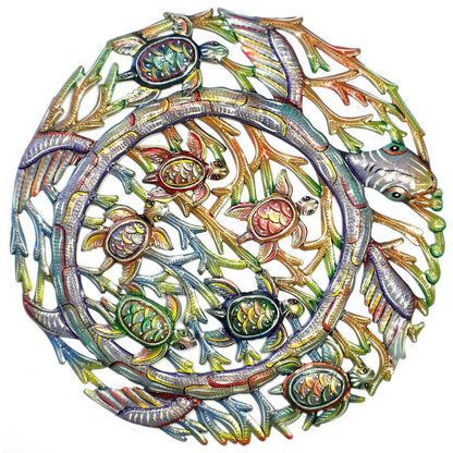 Sea Turtle Metal Wall Art - Croix des Bouquets    Home Decor Supply | Online Retail | ShoreShopper.com