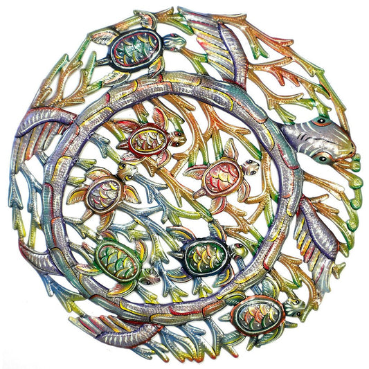 Sea Turtle Metal Wall Art - Croix des Bouquets    Home Decor Supply | Online Retail | ShoreShopper.com