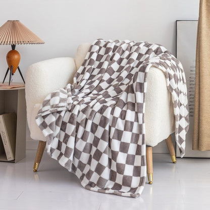 Checkered Flannel Blanket Printed Coral Fleece Thickening Bed Sheet Nap    Home Decor Supply | Online Retail | ShoreShopper.com