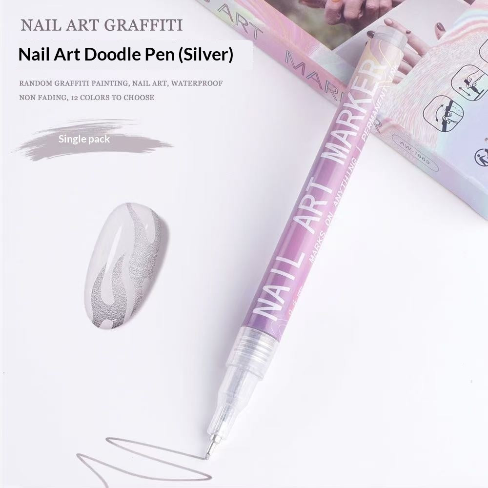 Doodle Nail Art Pen 12-color Liner Paint Brush Nail    Home Decor Supply | Online Retail | ShoreShopper.com