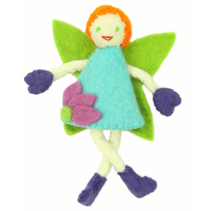 Hand Felted Tooth Fairy Pillow - Redhead with Blue Dress - Global Groove    Home Decor Supply | Online Retail | ShoreShopper.com