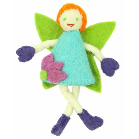 Hand Felted Tooth Fairy Pillow - Redhead with Blue Dress - Global Groove    Home Decor Supply | Online Retail | ShoreShopper.com