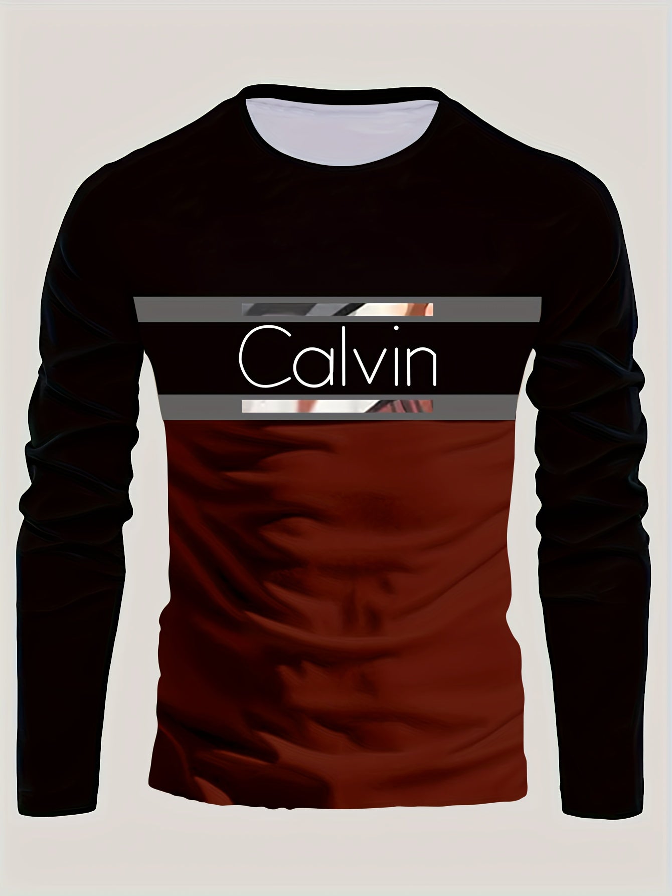 Men'S 3D Digital Printing Crew Neck Long-sleeved T-shirt | Casual Style, Slight Stretch Fabric, All Over Print, Regular Fit, Ideal for Fall/Winter, Perfect Gift for Family and Friends    Home Decor Supply | Online Retail | ShoreShopper.com