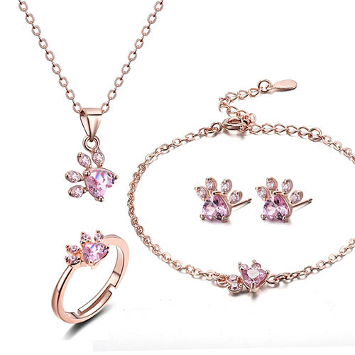 New Cat Bear Dog Paw Ring for Women Jewelry Sets - ShoreCo.Shop