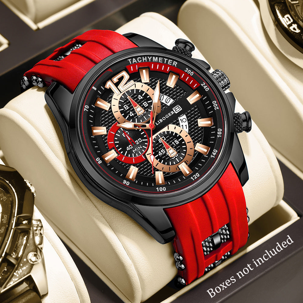 1pc Men'S Fashion Casual Quartz Watch, Silicone Strap, Date Display - Stylish Casual Wristwatch for Casual Attire, Casual Wristwatch | Sporty Watch Design | Quartz Movement, Thanksgiving, Christmas The Perfect Gift Reloj Para    Home Decor Supply | Online Retail | ShoreShopper.com