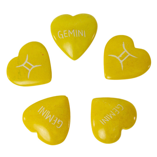 Zodiac Soapstone Hearts, Pack of 5: GEMINI    Home Decor Supply | Online Retail | ShoreShopper.com