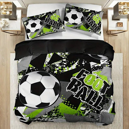 Fashion Down Quilt Cover Suit Football Printed Bedding Soft And Comfortable Suitable For Bedroom    Home Decor Supply | Online Retail | ShoreShopper.com