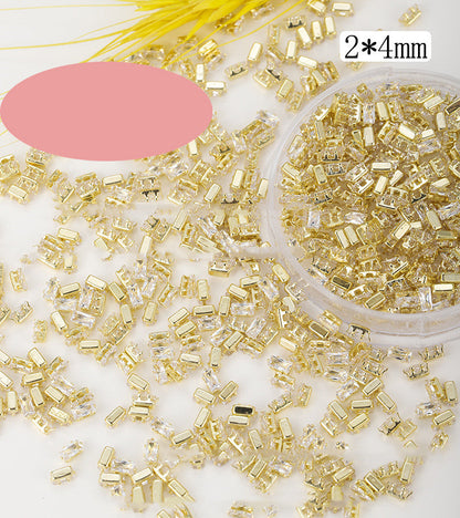Square Water Drop Zircon Nail Art Jewelry    Home Decor Supply | Online Retail | ShoreShopper.com