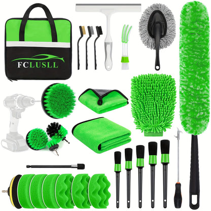 Car Full Interior & Exterior Cleaning Detailing Kit w/ Vacuum, Windshield Cleaner, Drill Brush Kit & More    Home Decor Supply | Online Retail | ShoreShopper.com