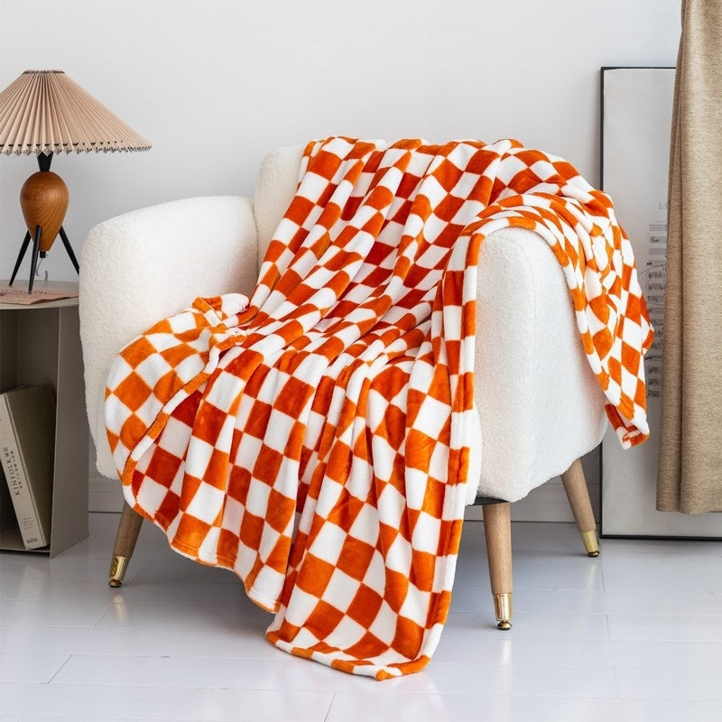Checkered Flannel Blanket Printed Coral Fleece Thickening Bed Sheet Nap    Home Decor Supply | Online Retail | ShoreShopper.com
