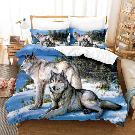 Wolf Cute Animal 3d Bedding Home Textile Down Quilt Cover    Home Decor Supply | Online Retail | ShoreShopper.com