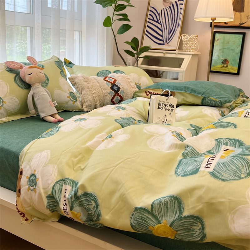 Washed Cotton Bed Sheet Quilt Cover Four-piece Set    Home Decor Supply | Online Retail | ShoreShopper.com