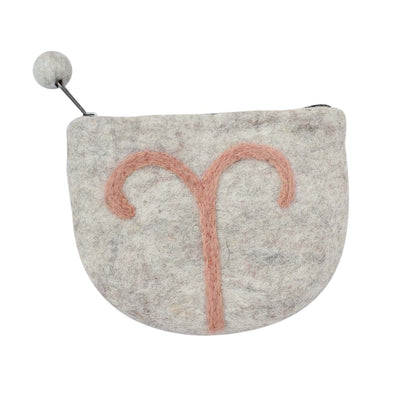 Felt Aries Zodiac Coin Purse - Global Groove    Home Decor Supply | Online Retail | ShoreShopper.com