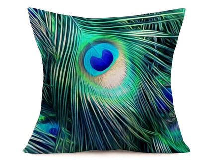 Peacock Printed Sofa Cushion Cover Amazon    Home Decor Supply | Online Retail | ShoreShopper.com