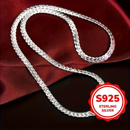 Elegant 20 inch 925 sterling 925 Silver necklace - Fashionable and luxurious design, suitable for both men and women, perfec    Home Decor Supply | Online Retail | ShoreShopper.com