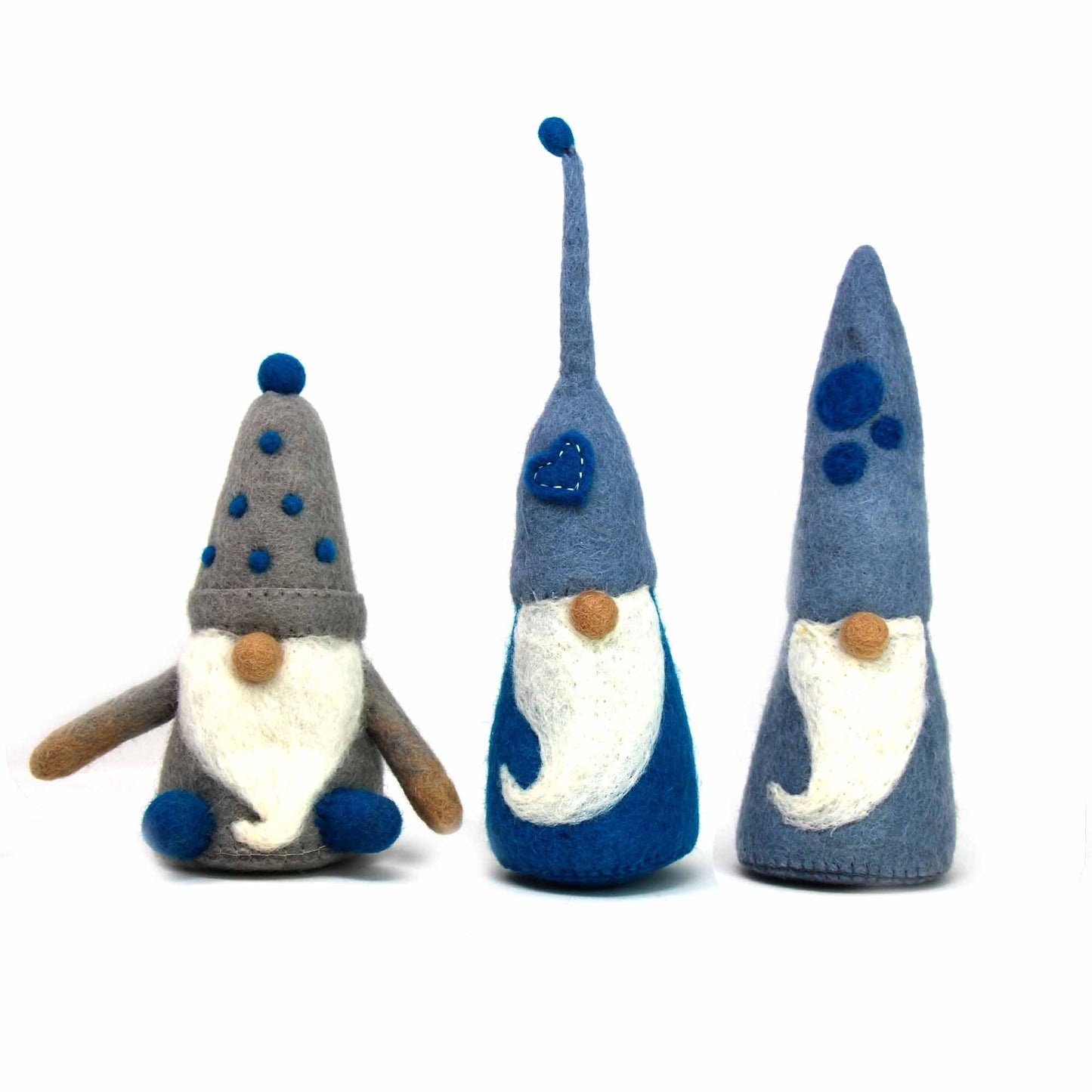 Winter Blues Felt Gnomes Trio, Set of 3    Home Decor Supply | Online Retail | ShoreShopper.com