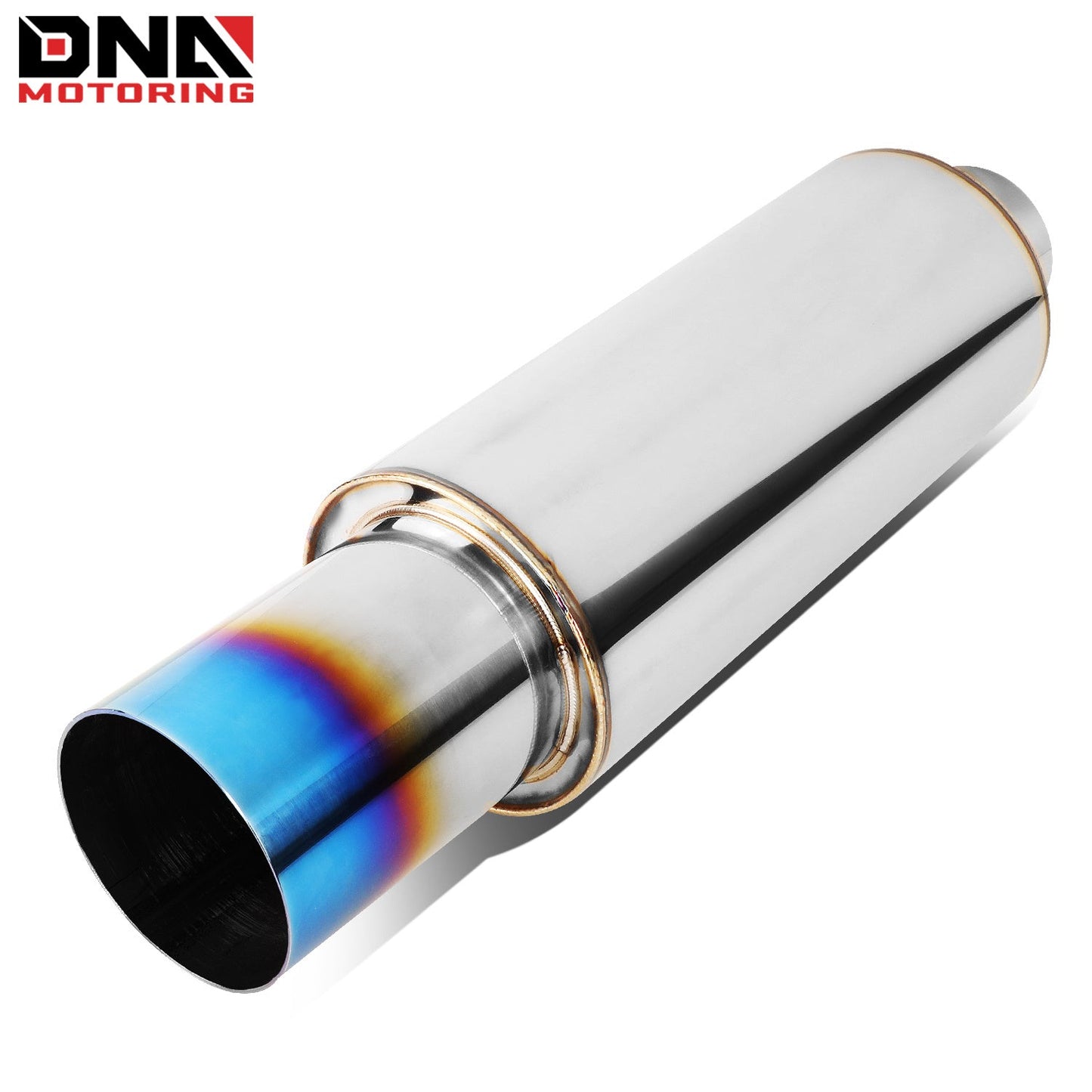 DNA MOTORING Stainless Steel Straight-Through Exhaust Muffler    Home Decor Supply | Online Retail | ShoreShopper.com