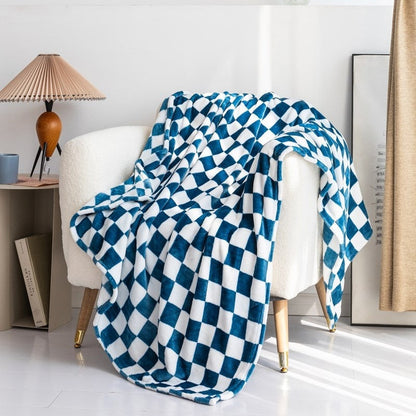 Checkered Flannel Blanket Printed Coral Fleece Thickening Bed Sheet Nap    Home Decor Supply | Online Retail | ShoreShopper.com