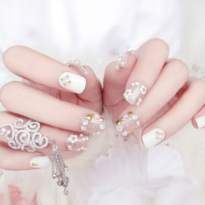 Finished Nail Art Magazine Style Beautiful Bride Fake Nails    Home Decor Supply | Online Retail | ShoreShopper.com