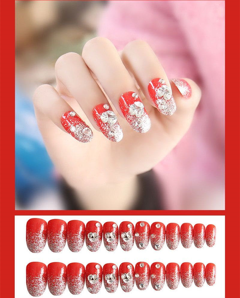 Nail Art Finished Crown Bow Knot Drill Fake Nail Patch    Home Decor Supply | Online Retail | ShoreShopper.com
