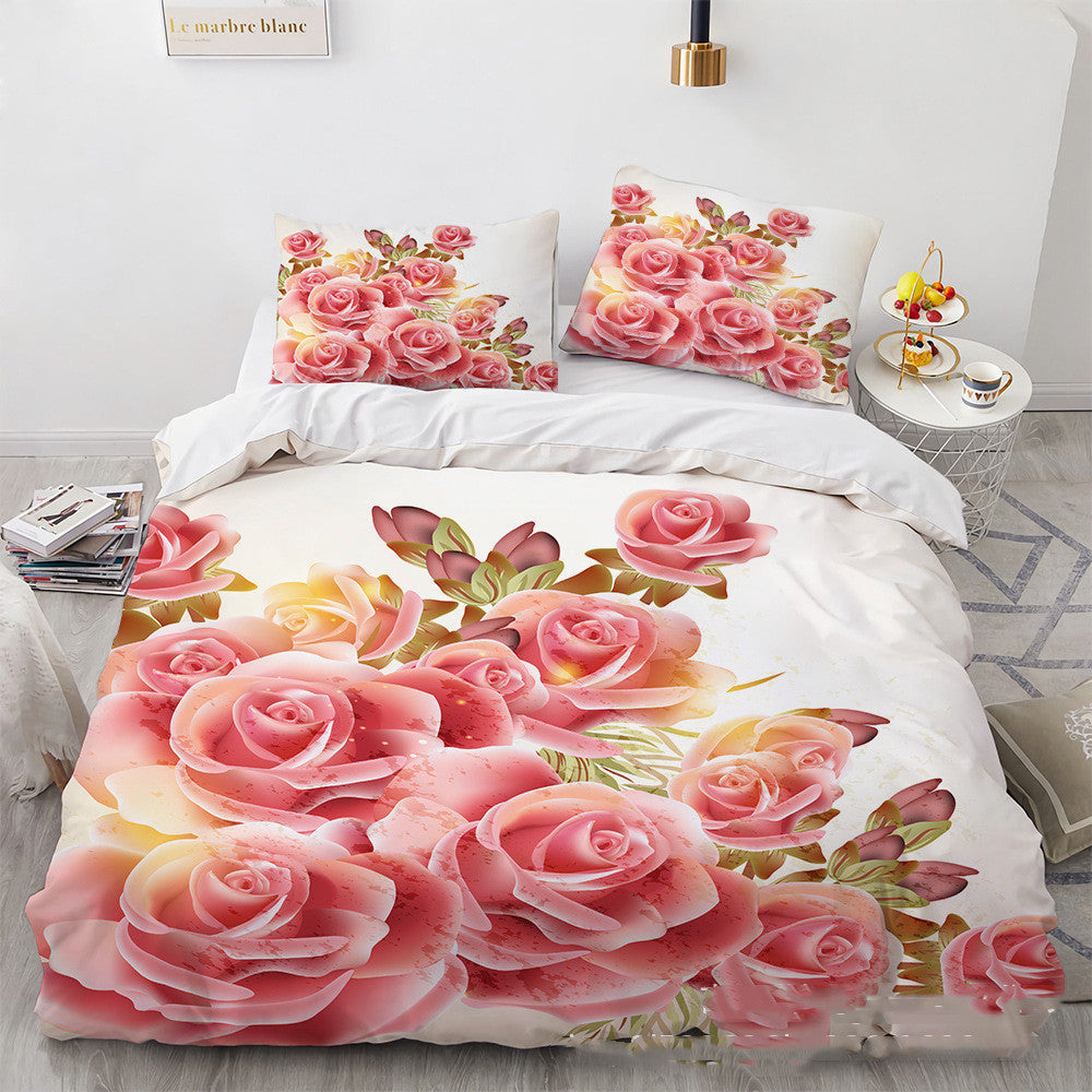 3D Digital Printing Three-piece Home Rose Series    Home Decor Supply | Online Retail | ShoreShopper.com