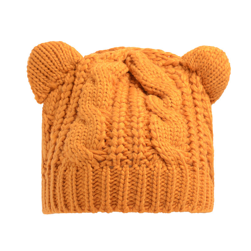 Hand Made 3D Cute Knitted Cat Ear Beanie For Winter - ShoreCo.Shop
