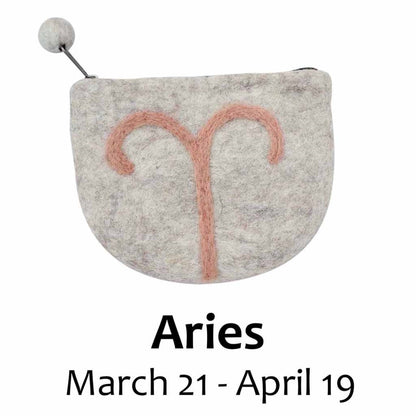 Felt Aries Zodiac Coin Purse - Global Groove    Home Decor Supply | Online Retail | ShoreShopper.com