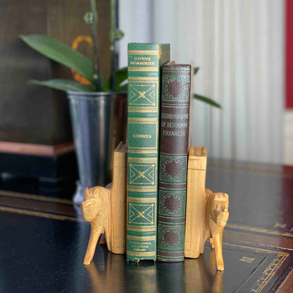 Carved Wood Lion Book Ends, Set of 2    Home Decor Supply | Online Retail | ShoreShopper.com