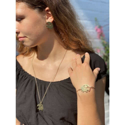 Elephant Pendant Brass Necklace    Home Decor Supply | Online Retail | ShoreShopper.com